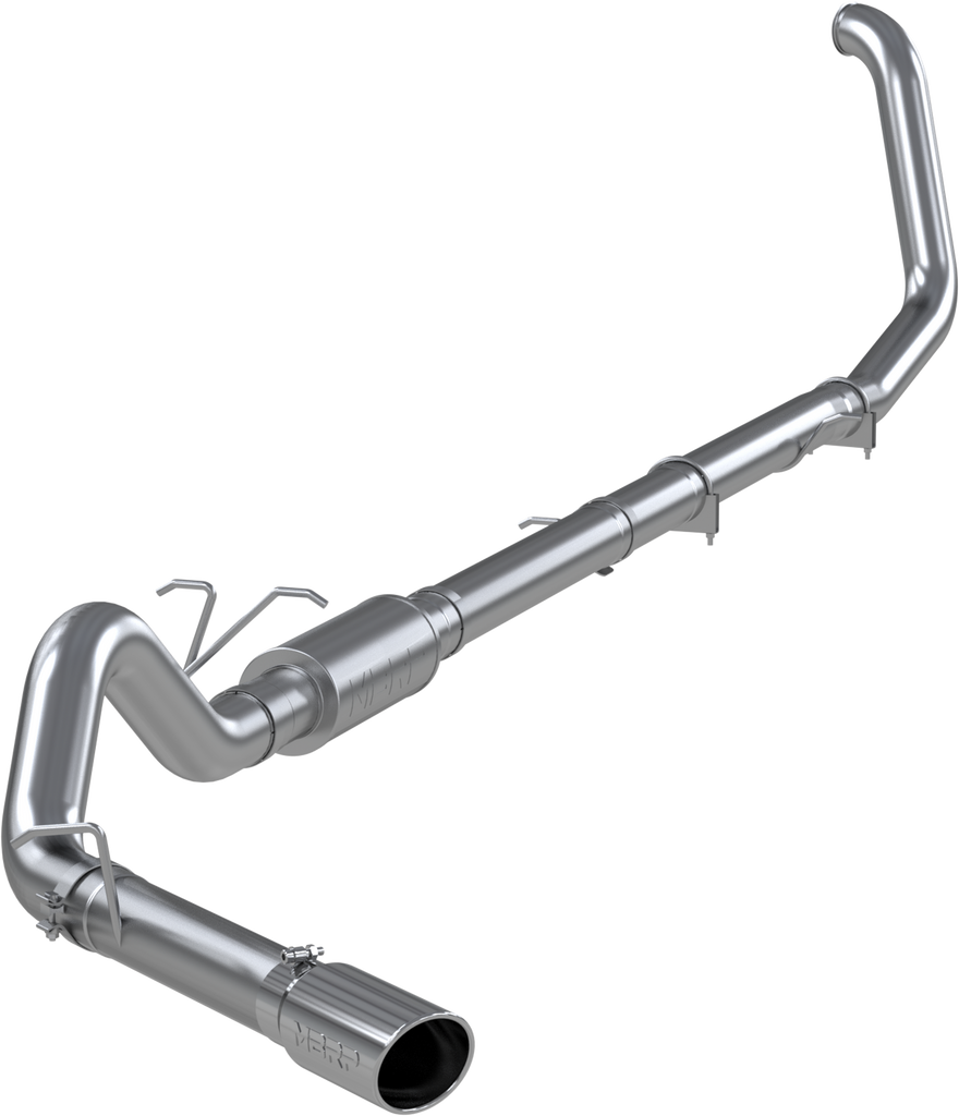 Mbrp 4" Turbo Back Aluminum Single Exhaust ; 99-03 Super Duty 7.3l Single Side Exit: Does Not Fit Models With Dual Fuel Tanks