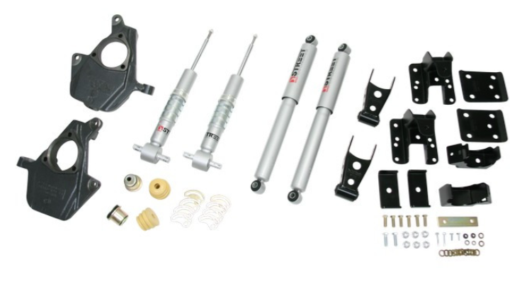 KIT D'ABAISSEMENT BELLTECH 07-13 SILVERADO/SIERRA 1500 2 po AVANT/4 po ARRIÈRE AVEC AMORTISSEURS