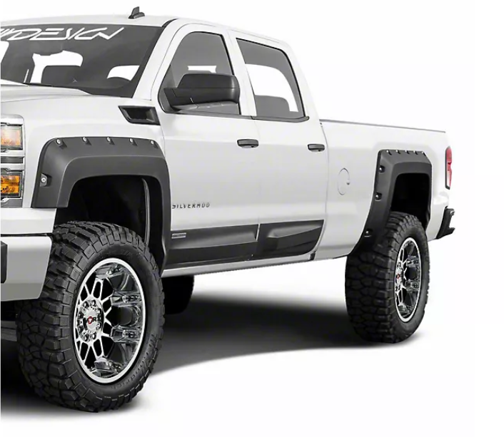 Air Design Superbolt Primed Fender Flares ; 14-18 Silv 1500 Regular/extended Cab