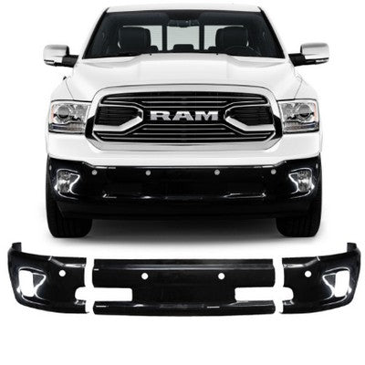 PARE-CHOCS AVANT - NOIR BRILLANT, (CAPTEURS : OUI) (COUPE-FOG : OUI) RAM 1500 13-18